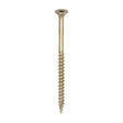This is an image of Timco - C2 Clamp-Fix Screws - TX - Double Countersunk with Ribs - Twin-Cut - Yellow 5.0 x 80mm - (200 PCS Box) 50080C2C