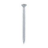 This is an image of Timco - C2 Exterior Strong-Fix Screws - PZ - Double Countersunk with Ribs - Twin-Cut - Silver 5.0 x 80mm - (200 PCS Box) 50080C2SBX