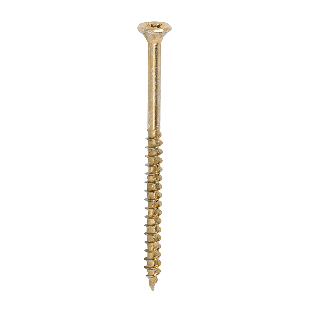 This is an image of Timco - Velocity Premium Multi-Use Screws - PZ - Double Countersunk - Yellow 5.0 x 80mm - (1000 PCS Box) 50080VYIND