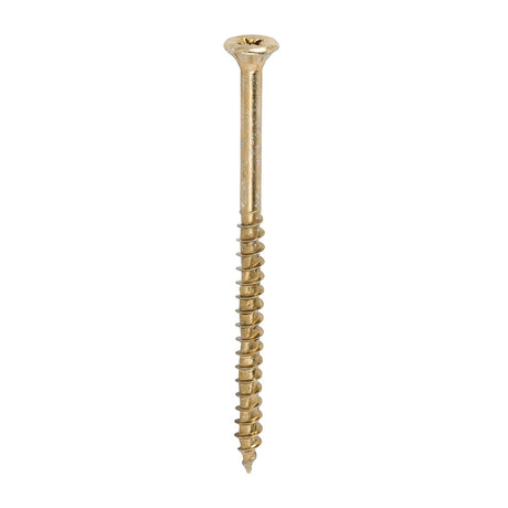 This is an image of Timco - Velocity Premium Multi-Use Screws - PZ - Double Countersunk - Yellow 5.0 x 80mm - (1000 PCS Box) 50080VYIND