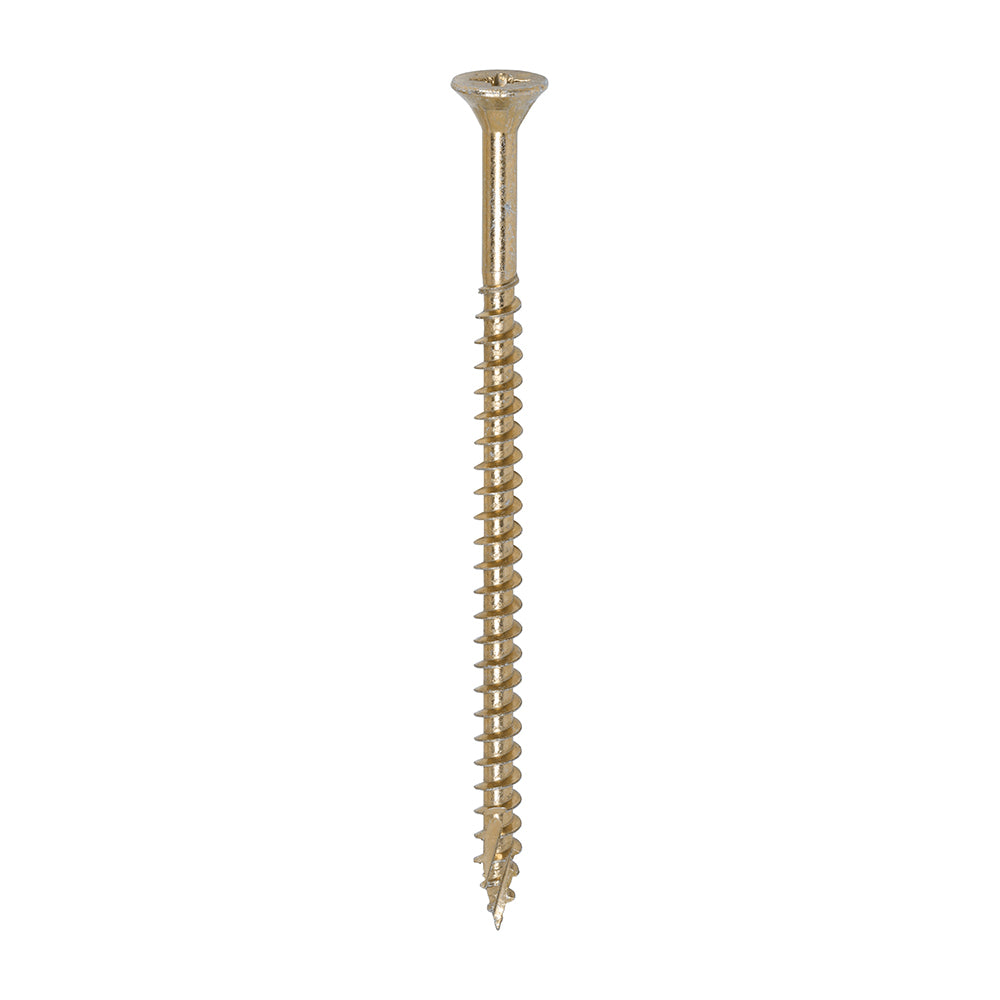 This is an image of Timco - C2 Strong-Fix Screws - PZ - Double Countersunk - Twin-Cut - Yellow 5.0 x 90mm - (100 PCS Box) 50090C2