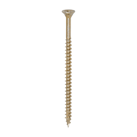 This is an image of Timco - C2 Strong-Fix Screws - PZ - Double Countersunk - Twin-Cut - Yellow 5.0 x 90mm - (100 PCS Box) 50090C2