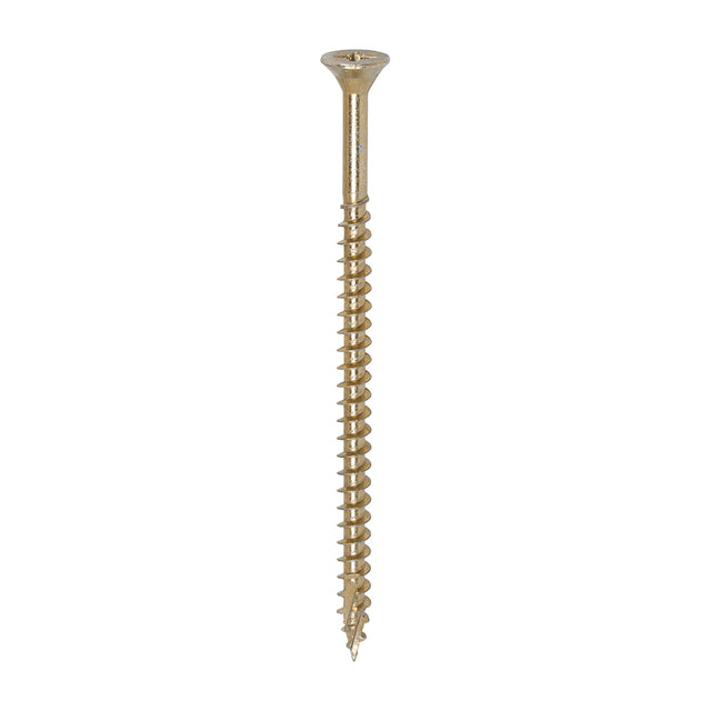 This is an image of Timco - C2 Strong-Fix Screws - PZ - Double Countersunk - Twin-Cut - Yellow 5.0 x 90mm - (100 PCS Box) 50090C2