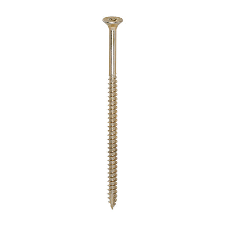 This is an image of Timco - Classic Multi-Purpose Screws - PZ - Double Countersunk - Yellow 5.0 x 100mm - (100 PCS Box) 50100CLAF
