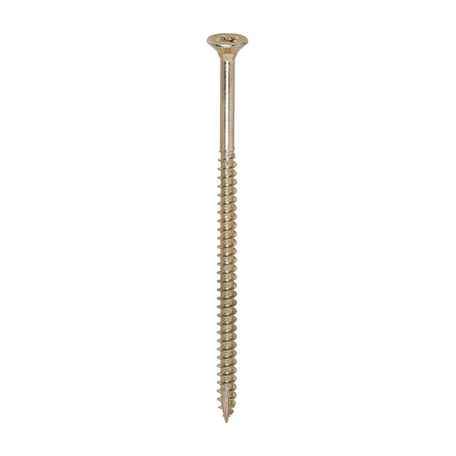 This is an image of Timco - Classic Multi-Purpose Screws - PZ - Double Countersunk - Yellow 5.0 x 100mm - (100 PCS Box) 50100CLAF