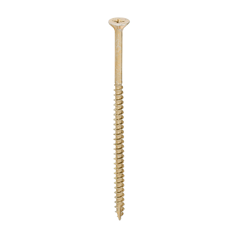 This is an image of Timco - Velocity Premium Multi-Use Screws - PZ - Double Countersunk - Yellow 5.0 x 100mm - (1000 PCS Box) 50100VYIND