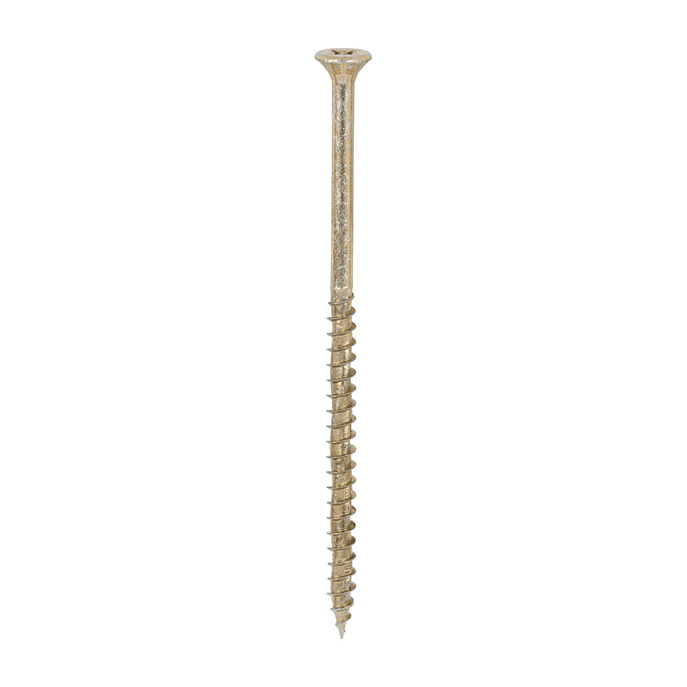 This is an image of Timco - Velocity Premium Multi-Use Screws - PZ - Double Countersunk - Yellow 5.0 x 100mm - (300 PCS Tub) 50100VYTUB