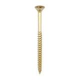 This is an image of Timco - C2 Strong-Fix Screws - PZ - Double Countersunk - Twin-Cut - Yellow 5.0 x 120mm - (100 PCS Box) 50120C2