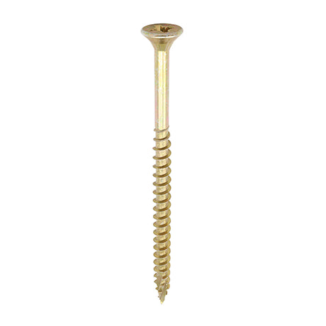 This is an image of Timco - C2 Strong-Fix Screws - PZ - Double Countersunk - Twin-Cut - Yellow 5.0 x 120mm - (100 PCS Box) 50120C2