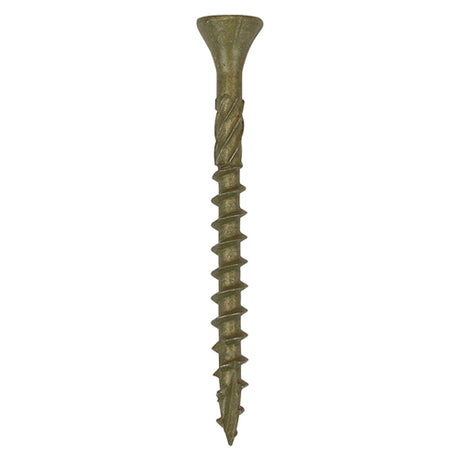 This is an image of Timco - C2 Deck-Fix Screws - TX - Countersunk with Ribs - Twin-Cut - Green 4.5 x 50mm - (250 PCS Box) 50C2D250BX