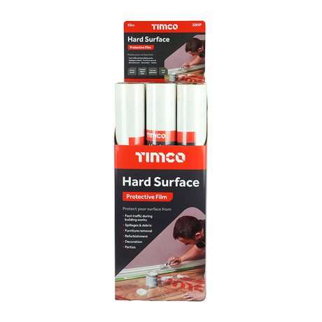 This is an image of Timco - Protective Film - For Hard Surfaces 50m x 0.6m 50HP