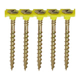 This is an image of Timco - Solo Collated Chipboard & Woodscrews - PH - Double Countersunk - Yellow 4.2 x 55mm - (1000 PCS Box) 55SCOLY