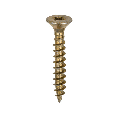 This is an image of Timco - Solo Chipboard & Woodscrews - PZ - Double Countersunk - Yellow 6.0 x 40mm - (200 PCS Box) 60040SOLOC