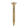 This is an image of Timco - C2 Clamp-Fix Screws - TX - Double Countersunk with Ribs - Twin-Cut - Yellow 6.0 x 50mm - (200 PCS Box) 60050C2C