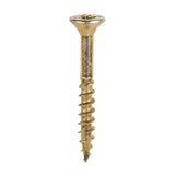 This is an image of Timco - C2 Clamp-Fix Screws - TX - Double Countersunk with Ribs - Twin-Cut - Yellow 6.0 x 50mm - (200 PCS Box) 60050C2C