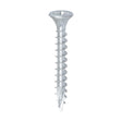 This is an image of Timco - C2 Exterior Strong-Fix Screws - PZ - Double Countersunk with Ribs - Twin-Cut - Silver 6.0 x 50mm - (200 PCS Box) 60050C2SBX