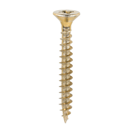This is an image of Timco - Solo Chipboard & Woodscrews - PZ - Double Countersunk - Yellow 6.0 x 50mm - (200 PCS Box) 60050SOLOC