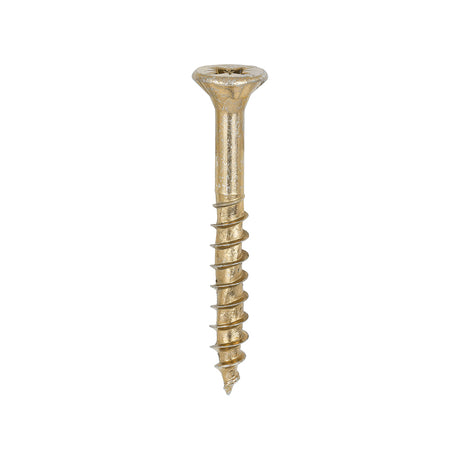 This is an image of Timco - Velocity Premium Multi-Use Screws - PZ - Double Countersunk - Yellow 6.0 x 50mm - (200 PCS Box) 60050VY