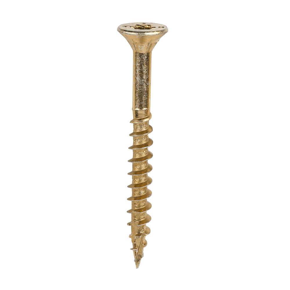 This is an image of Timco - C2 Clamp-Fix Screws - TX - Double Countersunk with Ribs - Twin-Cut - Yellow 6.0 x 60mm - (200 PCS Box) 60060C2C