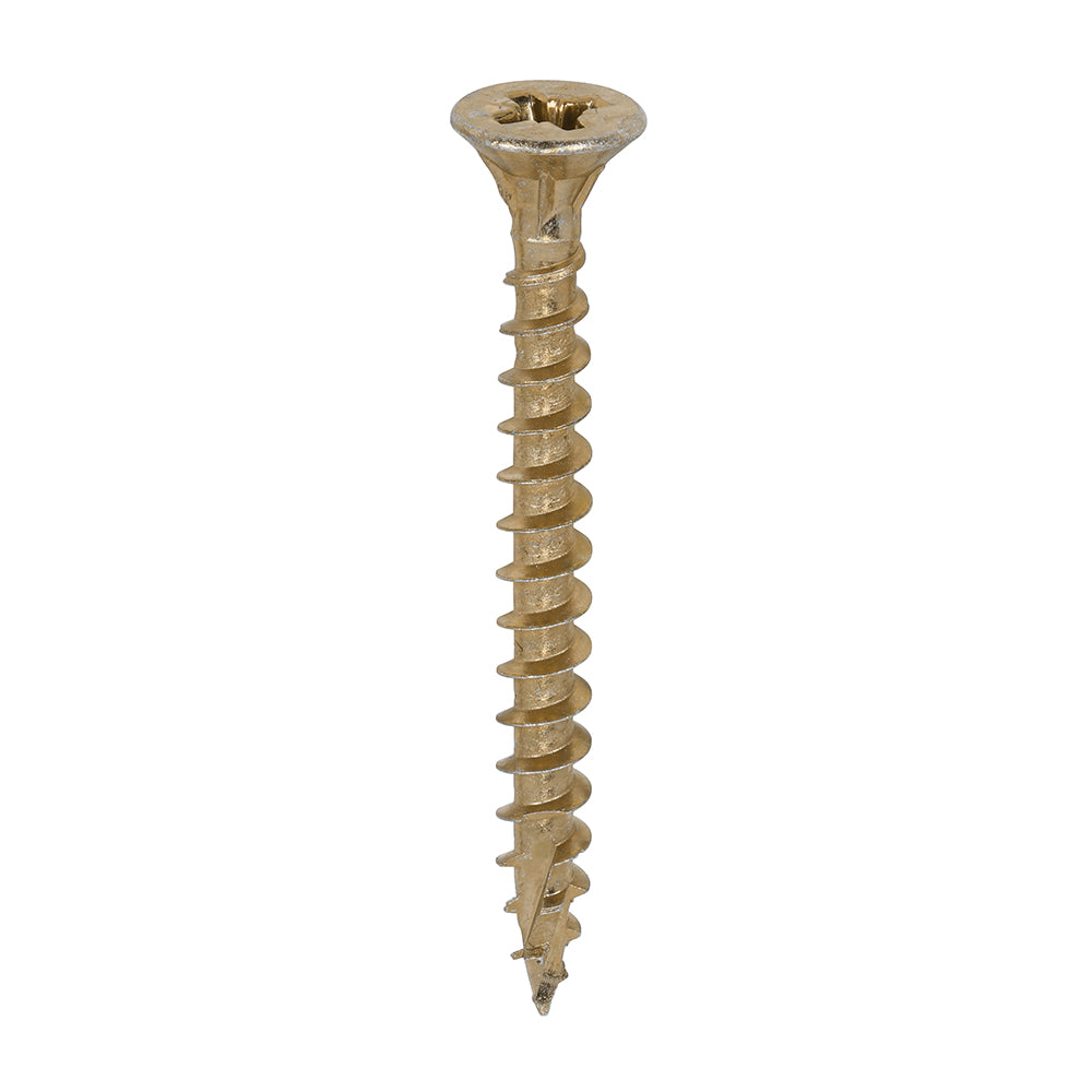 This is an image of Timco - C2 Strong-Fix Screws - PZ - Double Countersunk - Twin-Cut - Yellow 6.0 x 60mm - (200 PCS Box) 60060C2