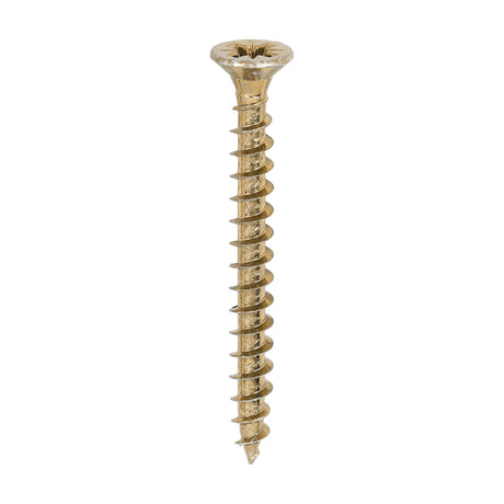 This is an image of Timco - Solo Chipboard & Woodscrews - PZ - Double Countersunk - Yellow 6.0 x 60mm - (200 PCS Box) 60060SOLOC