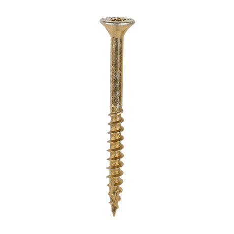 This is an image of Timco - C2 Clamp-Fix Screws - TX - Double Countersunk with Ribs - Twin-Cut - Yellow 6.0 x 70mm - (200 PCS Box) 60070C2C