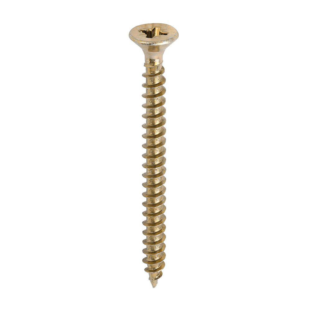 This is an image of Timco - Solo Chipboard & Woodscrews - PZ - Double Countersunk - Yellow 6.0 x 70mm - (200 PCS Box) 60070SOLOC