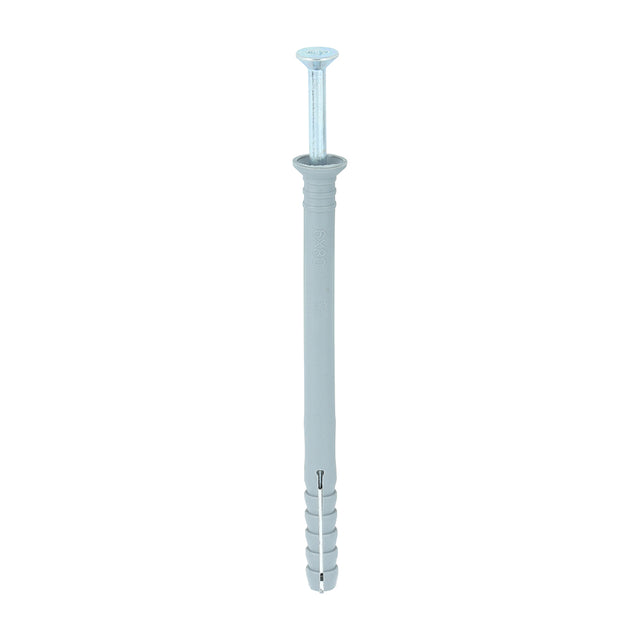 This is an image of Timco - Nylon Hammer Fixing - PZ - Zinc 6.0 x 80mm - (200 PCS Box) 60080HF