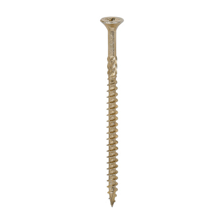 This is an image of Timco - C2 Strong-Fix Screws - PZ - Double Countersunk - Twin-Cut - Yellow 6.0 x 100mm - (100 PCS Box) 60100C2