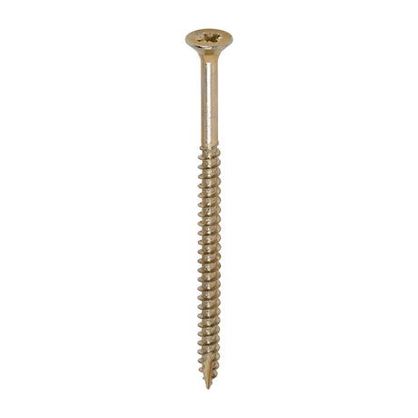 This is an image of Timco - Classic Multi-Purpose Screws - PZ - Double Countersunk - Yellow 6.0 x 100mm - (100 PCS Box) 60100CLAF