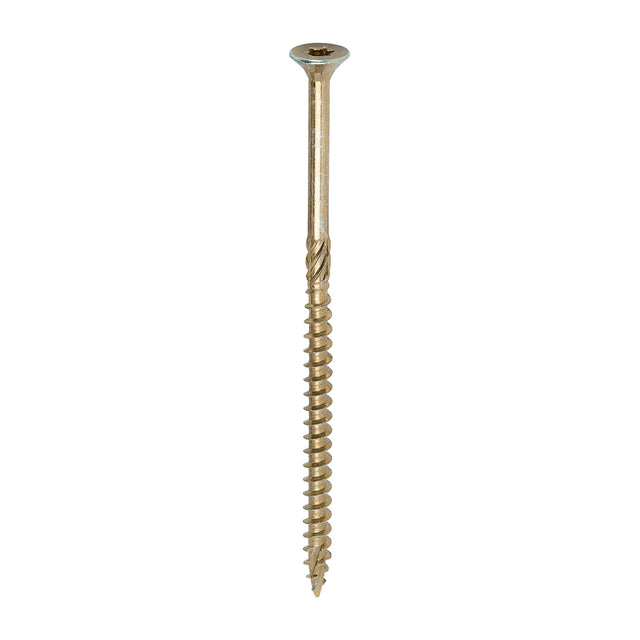 This is an image of Timco - C2 Clamp-Fix Screws - TX - Double Countersunk with Ribs - Twin-Cut - Yellow 6.0 x 120mm - (100 PCS Box) 60120C2C