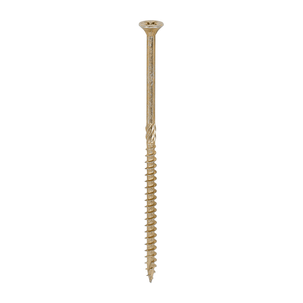This is an image of Timco - C2 Strong-Fix Screws - PZ - Double Countersunk - Twin-Cut - Yellow 6.0 x 130mm - (100 PCS Box) 60130C2