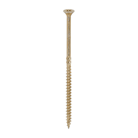 This is an image of Timco - C2 Strong-Fix Screws - PZ - Double Countersunk - Twin-Cut - Yellow 6.0 x 130mm - (100 PCS Box) 60130C2