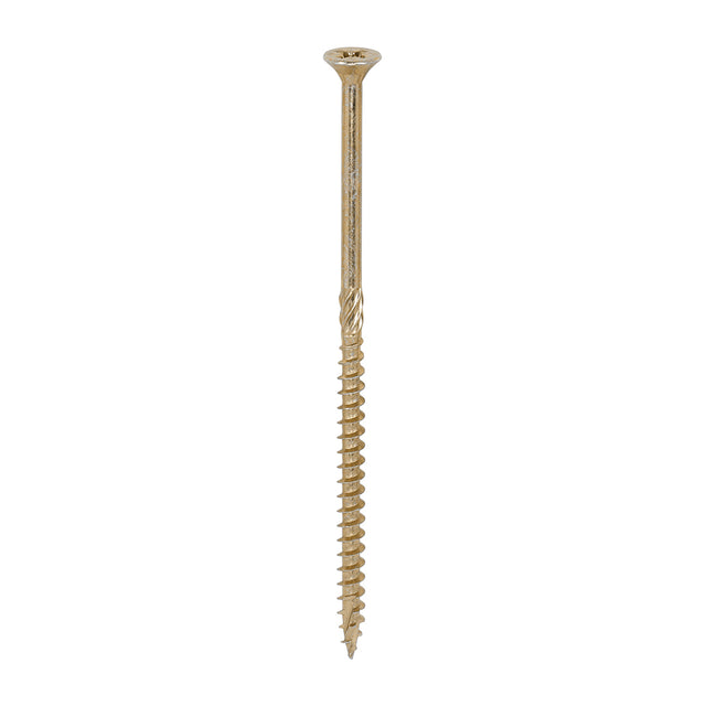 This is an image of Timco - C2 Strong-Fix Screws - PZ - Double Countersunk - Twin-Cut - Yellow 6.0 x 130mm - (100 PCS Box) 60130C2