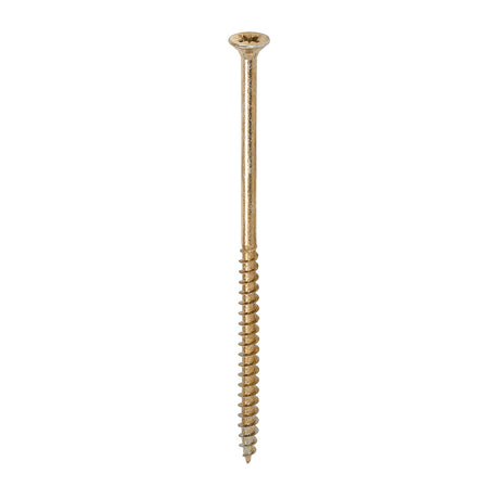 This is an image of Timco - Solo Chipboard & Woodscrews - PZ - Double Countersunk - Yellow 6.0 x 130mm - (100 PCS Box) 60130SOLOC