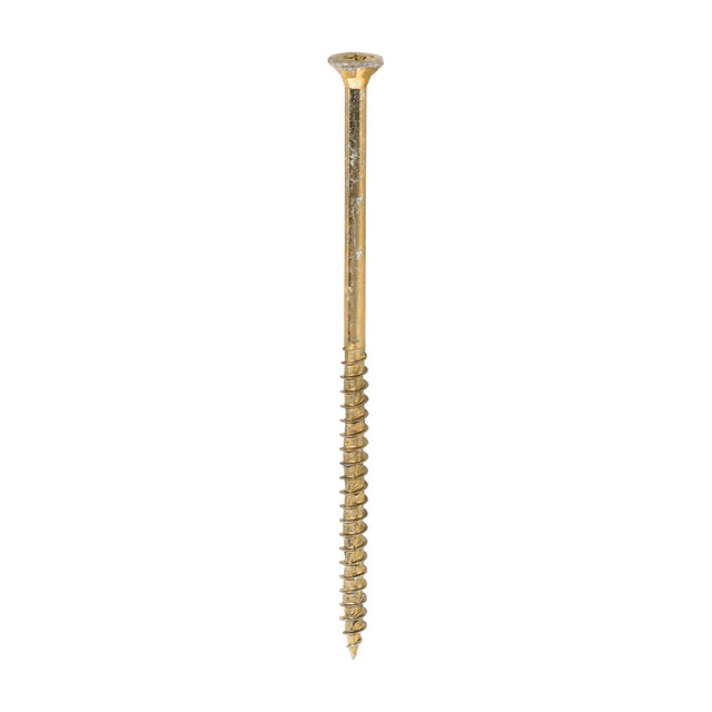 This is an image of Timco - Velocity Premium Multi-Use Screws - PZ - Double Countersunk - Yellow 6.0 x 130mm - (100 PCS Box) 60130VY