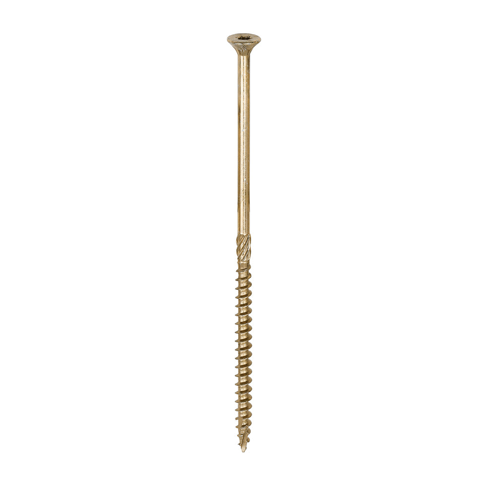 This is an image of Timco - C2 Clamp-Fix Screws - TX - Double Countersunk with Ribs - Twin-Cut - Yellow 6.0 x 150mm - (100 PCS Box) 60150C2C