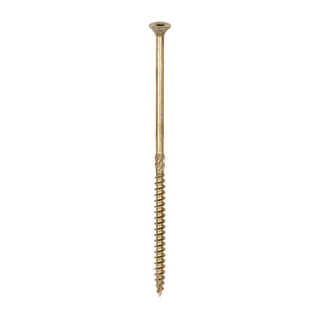 This is an image of Timco - C2 Clamp-Fix Screws - TX - Double Countersunk with Ribs - Twin-Cut - Yellow 6.0 x 150mm - (100 PCS Box) 60150C2C