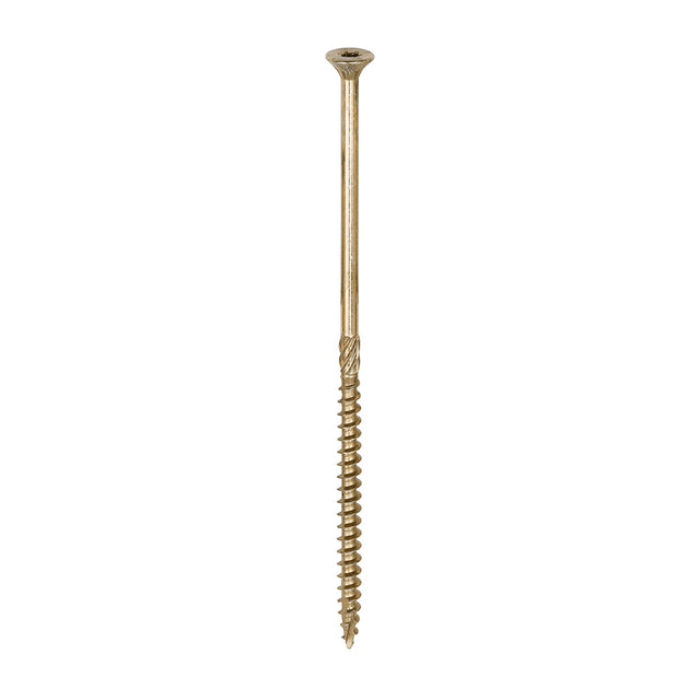 This is an image of Timco - C2 Clamp-Fix Screws - TX - Double Countersunk with Ribs - Twin-Cut - Yellow 6.0 x 150mm - (100 PCS Box) 60150C2C