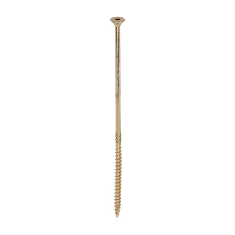 This is an image of Timco - C2 Clamp-Fix Screws - TX - Double Countersunk with Ribs - Twin-Cut - Yellow 6.0 x 180mm - (100 PCS Box) 60180C2C