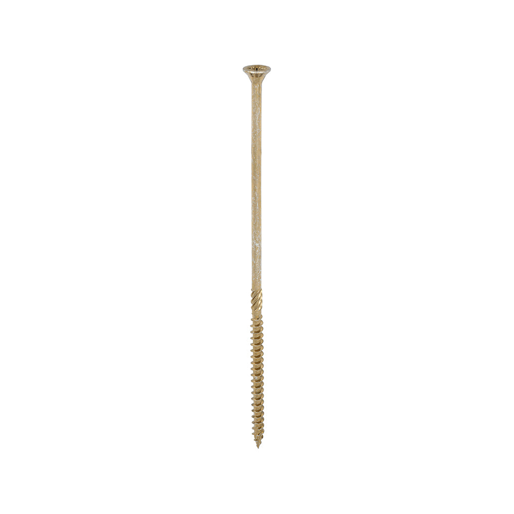 This is an image of Timco - C2 Strong-Fix Screws - PZ - Double Countersunk - Twin-Cut - Yellow 6.0 x 180mm - (100 PCS Box) 60180C2