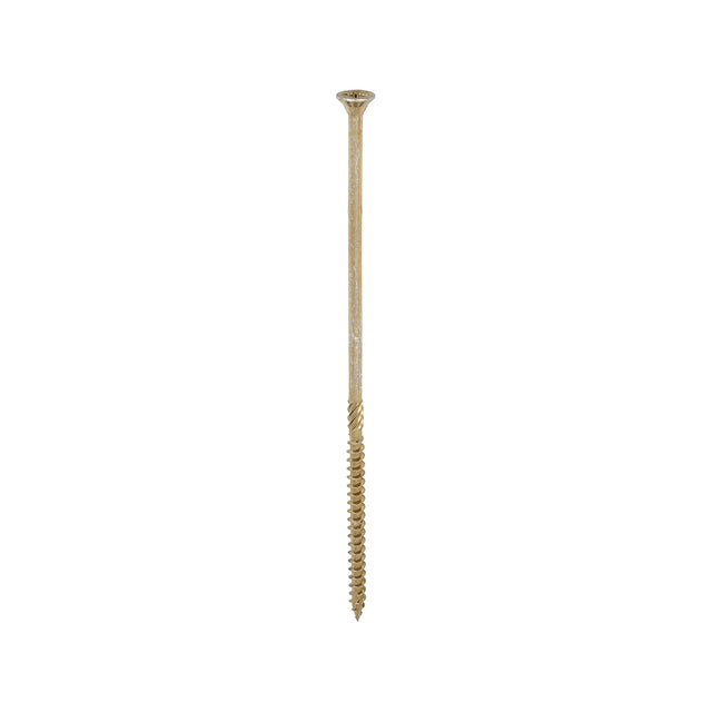 This is an image of Timco - C2 Strong-Fix Screws - PZ - Double Countersunk - Twin-Cut - Yellow 6.0 x 180mm - (100 PCS Box) 60180C2