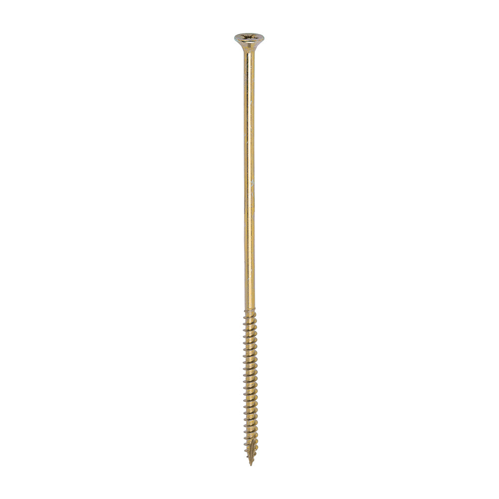 This is an image of Timco - Classic Multi-Purpose Screws - PZ - Double Countersunk - Yellow 6.0 x 180mm - (100 PCS Box) 60180CLAF