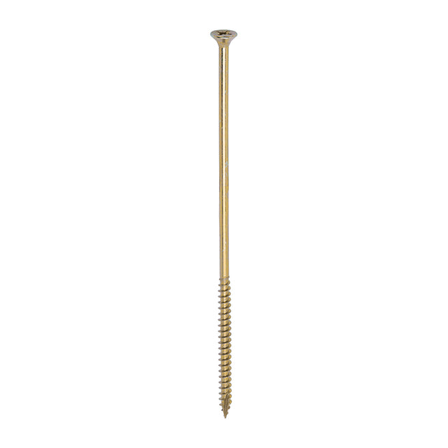 This is an image of Timco - Classic Multi-Purpose Screws - PZ - Double Countersunk - Yellow 6.0 x 180mm - (100 PCS Box) 60180CLAF