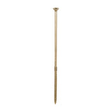 This is an image of Timco - C2 Clamp-Fix Screws - TX - Double Countersunk with Ribs - Twin-Cut - Yellow 6.0 x 200mm - (100 PCS Box) 60200C2C