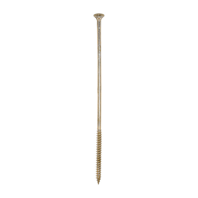 This is an image of Timco - Classic Multi-Purpose Screws - PZ - Double Countersunk - Yellow 6.0 x 200mm - (100 PCS Box) 60200CLAF