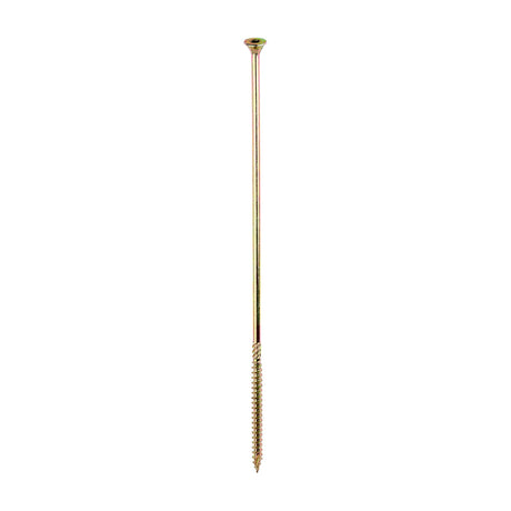 This is an image of Timco - C2 Clamp-Fix Screws - TX - Double Countersunk with Ribs - Twin-Cut - Yellow 6.0 x 250mm - (100 PCS Box) 60250C2C