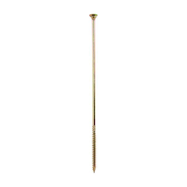 This is an image of Timco - C2 Clamp-Fix Screws - TX - Double Countersunk with Ribs - Twin-Cut - Yellow 6.0 x 250mm - (100 PCS Box) 60250C2C