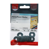This is an image of Timco - Penny / Repair Washers - Zinc M6 x 20mm - (10 PCS TIMpac) 620WHPZP