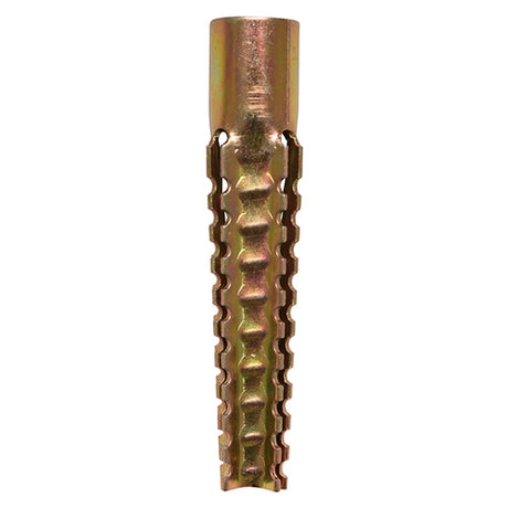 This is an image of Timco - Metal Expansion Plugs - Yellow 6.0 x 32mm - (100 PCS Box) 632MEP